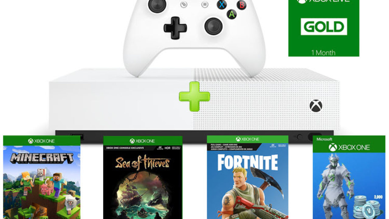 xbox one s 1tb all digital console 3 game & fifa 20 bundle